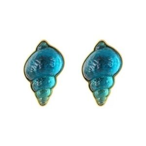 18K GP  Vintage Shell 🐚 Vintage Ear Clip Earrings